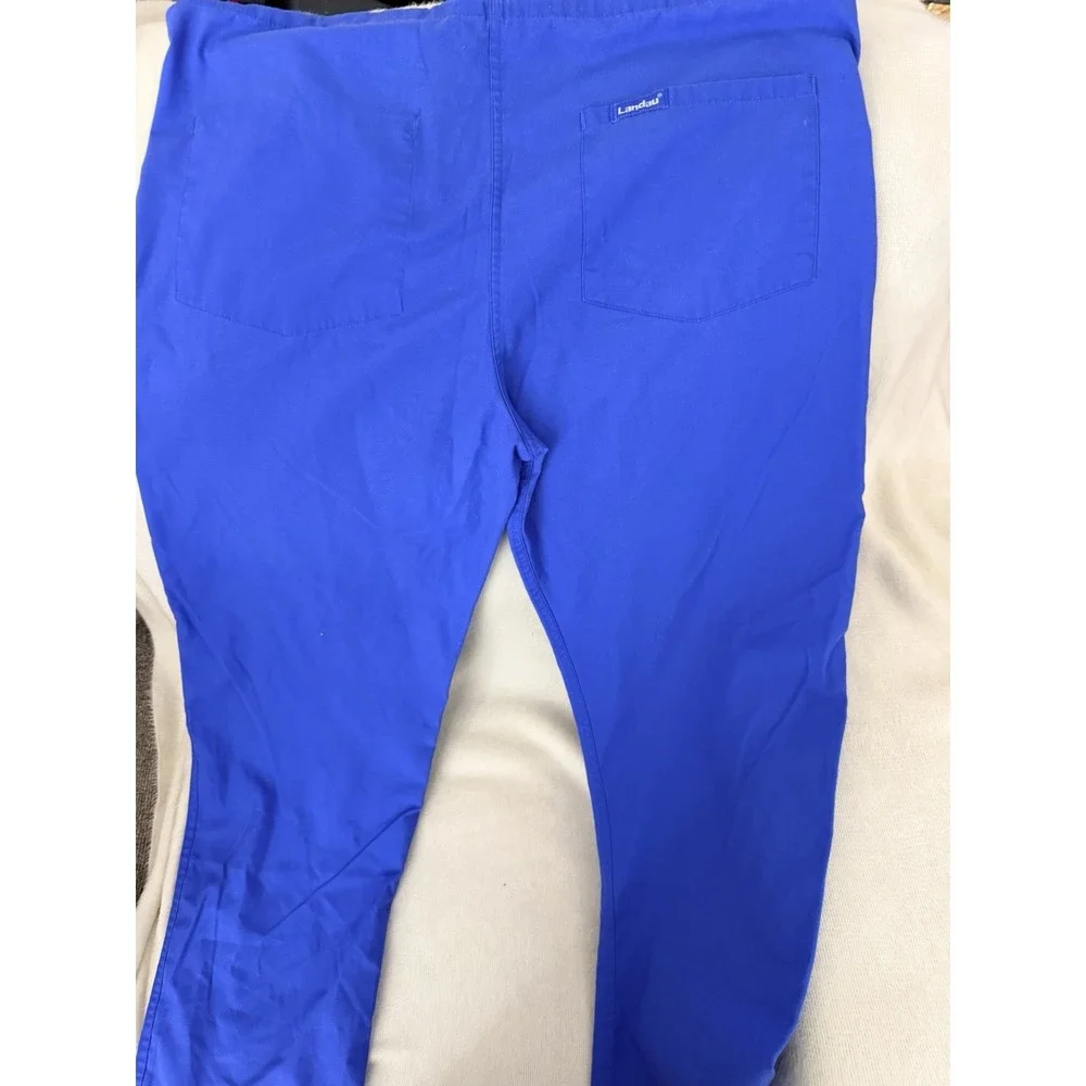Landau Scrub Pants M Royal Blue Drawstring Workwear Pants Medium